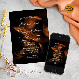 Vintage Cowboy Boots Rustikale Hochzeit Einladung