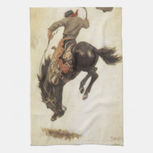 Vintage Cowboy, Bronco Buster Studie von NC Wyeth