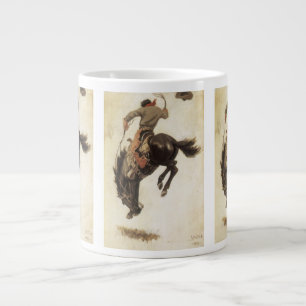 Vintage Cowboy, Bronco Buster Studie von NC Wyeth Jumbo-Tasse
