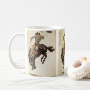 Vintage Cowboy, Bronco Buster Studie von NC Wyeth Tasse