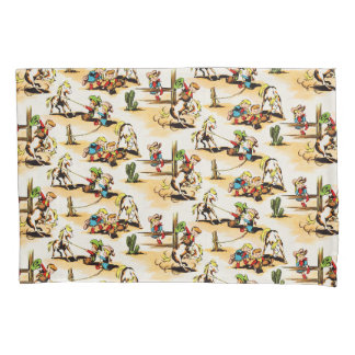 Vintage Cowboy Cowgirl Land Kinder Pony Kaktus Kissenbezug