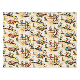 Vintage Cowboy Cowgirl Land Kinder Pony Kaktus Tischdecke