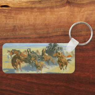 Vintage Cowboy, den Nächsten niederringend, Reming Schlüsselanhänger