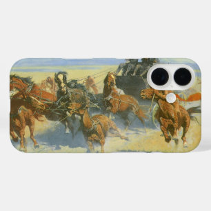 Vintage Cowboy, den Nächsten niederschießend, Remi iPhone 16 Hülle