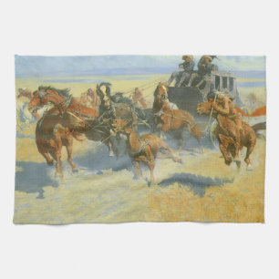 Vintage Cowboy, den nächtlichen Anführer niederrin Geschirrtuch