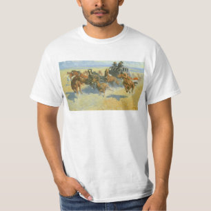 Vintage Cowboy, Downing the Nigh Leader, Remington T-Shirt