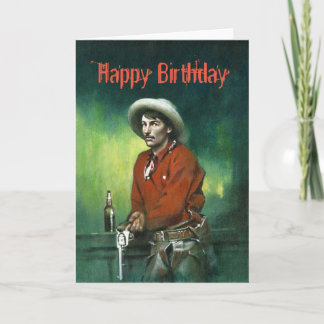 Vintage Cowboy-Geburtstags-Karte Karte