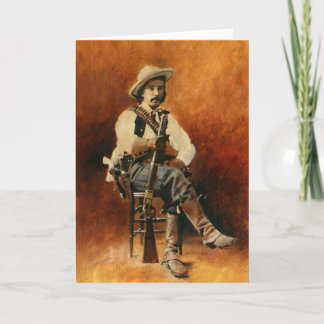 Vintage Cowboy-Gruß-Karte Karte