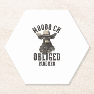 Vintage-Cowboy-Kuh-Shirt Moooch Verpflichtet Kumpe Untersetzer