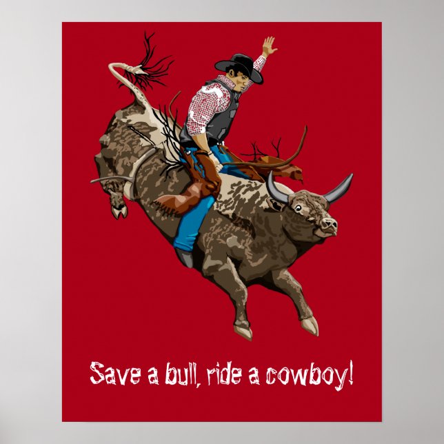 Vintage Cowboy Poster (Vorne)