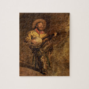 Vintage Cowboy-Singen von Thomas Eakins Puzzle