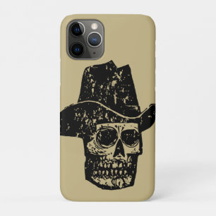 Vintage-Cowboy-Skulp-Druck mit altem Western-Hut Case-Mate iPhone Hülle