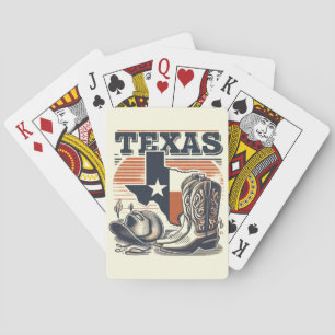 Vintage-Cowboy Texas Spielkarten