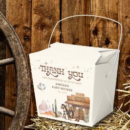 Vintage Cowboy Western Thank You Geschenkschachtel
