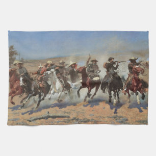 Vintage Cowboys, A Dash For Timber von Remington Geschirrtuch