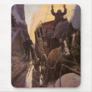 Vintage Cowboys, Aufgeben im Canyon von NC Wyeth Mousepad