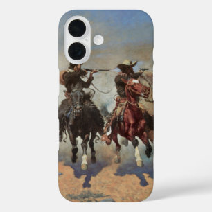 Vintage Cowboys, Ein Ansturm auf Holz von Remingto iPhone 16 Hülle
