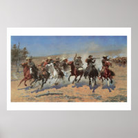 Vintage Cowboys, ein Holzschuh von Remington