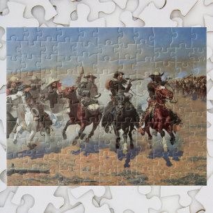 Vintage Cowboys, ein Holzschuh von Remington Puzzle