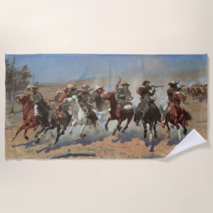 Vintage Cowboys, ein Holzschuh von Remington Strandtuch