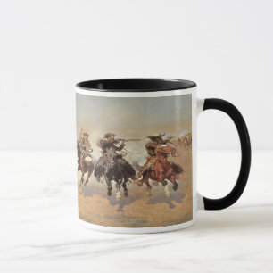 Vintage Cowboys, ein Holzschuh von Remington Tasse