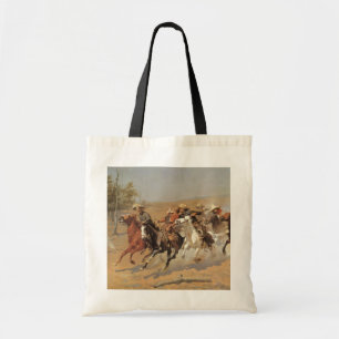 Vintage Cowboys, ein Holzschuh von Remington Tragetasche