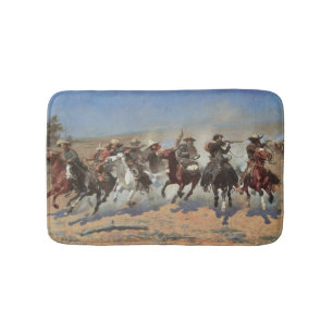 Vintage Cowboys, ein Schlag für Bauholz durch Badematte
