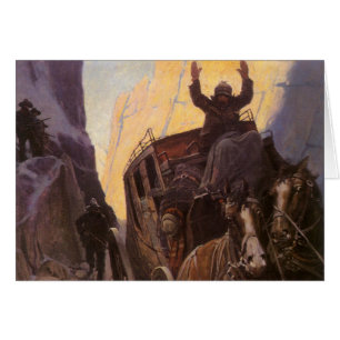 Vintage Cowboys, Halt im Canyon von NC Wyeth auf