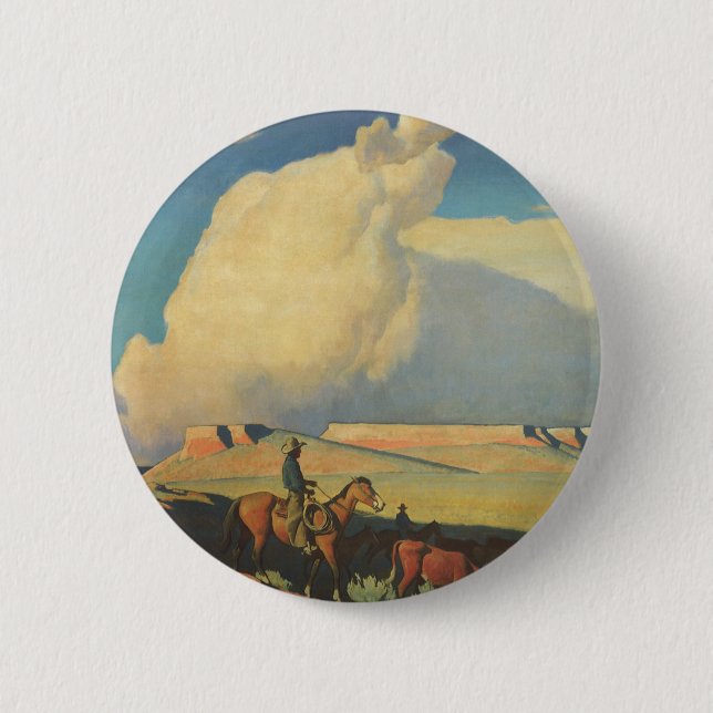 Vintage Cowboys, Open Range von Maynard Dixon Button (Vorderseite)