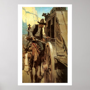 Vintage Cowboys, The Admirable Outlaw von NC Wyeth Poster
