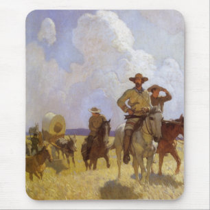 Vintage Cowboys, The Parkman Outfit von NC Wyeth Mousepad