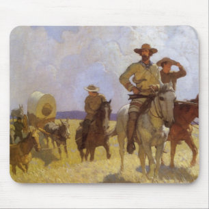 Vintage Cowboys, The Parkman Outfit von NC Wyeth Mousepad
