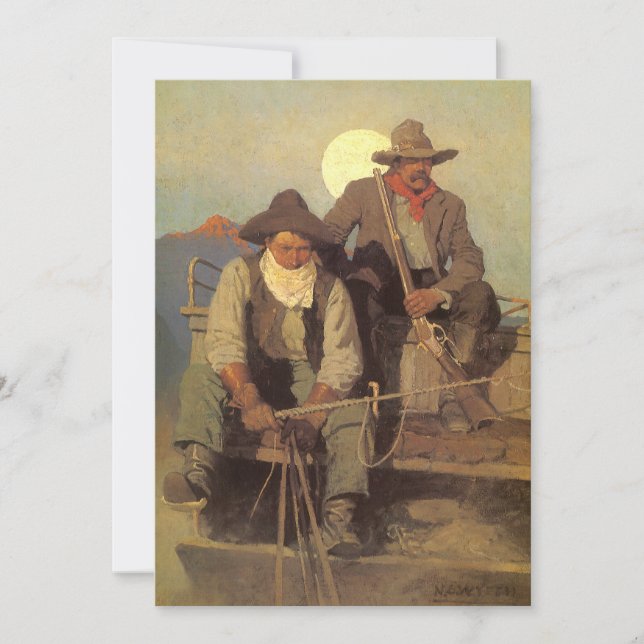 Vintage Cowboys, The Pay Bühne von NC Wyeth (Vorderseite)