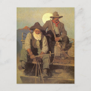 Vintage Cowboys, The Pay Stage von NC Wyeth Postkarte