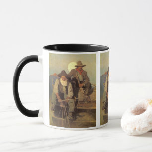Vintage Cowboys, The Pay Stage von NC Wyeth Tasse
