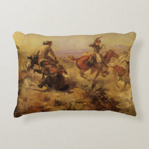 Vintage Cowboys, unten gestoßen durch cm Russell Zierkissen