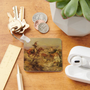 Vintage Cowboys, vom CM Russell heruntergerissen Schlüsselanhänger