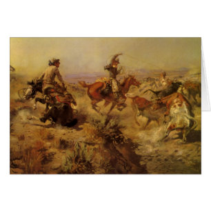 Vintage Cowboys, von CM Russell zu Boden gerissen