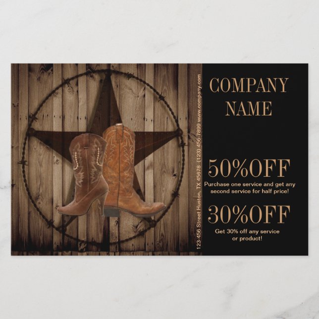 Vintage Cowboystiefel aus Holz Western Land Flyer (Vorne)