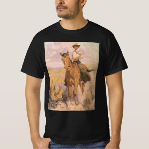 Vintage Cowgirl Cowboy, Frau auf einem Pferd von D T-Shirt