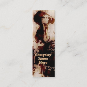 Vintage-Cowgirl-Grunge-Lesezeichen-Geschäftskarten Mini Visitenkarte