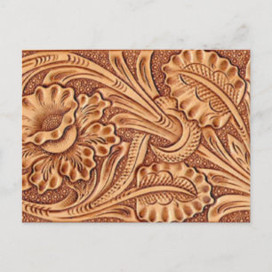 Vintage Cowgirl-Mode aus Südwestleder Postkarte