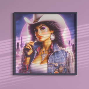 Vintage-Cowgirl Poster