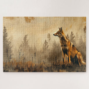 Vintage Coyote Herbstlandschaft 20x30 Puzzle