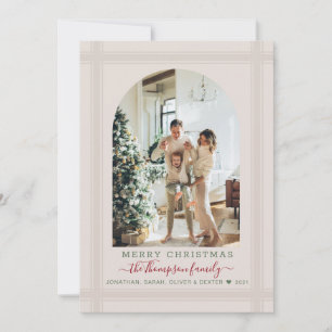 Vintage Cream Frohe Weihnachten Bogen Foto