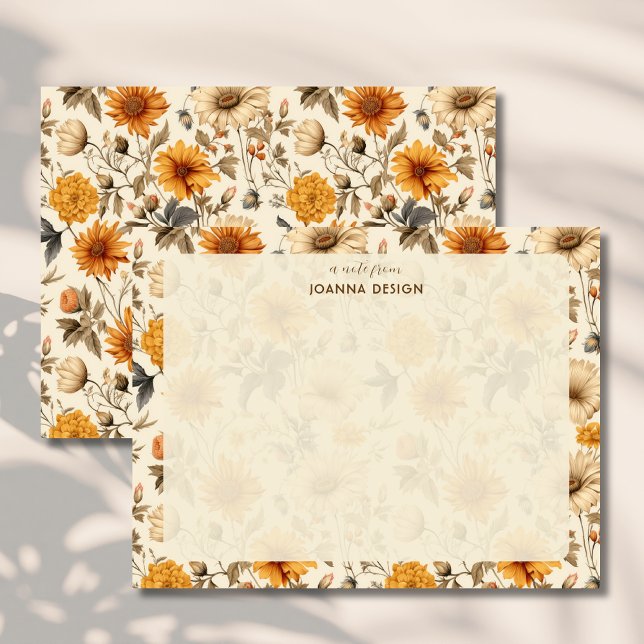 Vintage-Cream-Wildflower-Schreibwarennote Karte (Von Creator hochgeladen)