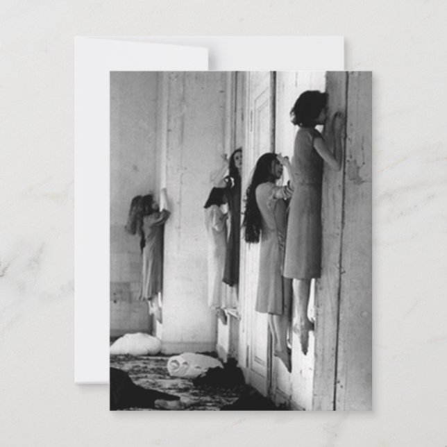 Vintage Creepie besessen Frauen Postkarte (Vorderseite)