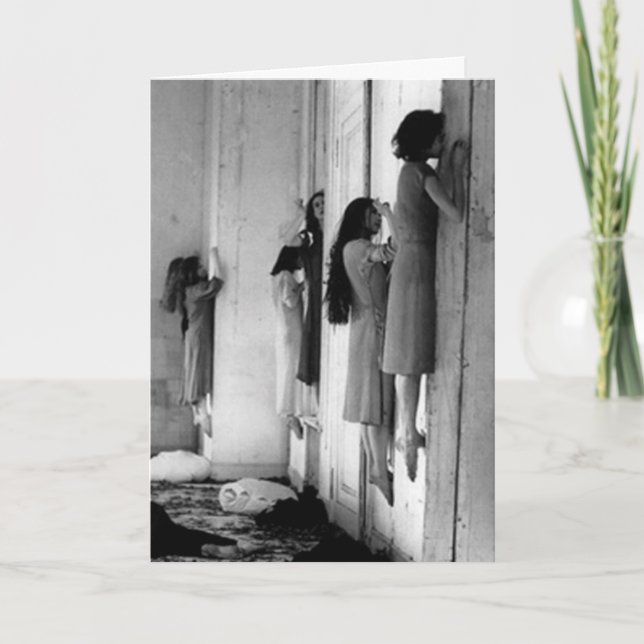 Vintage Creepie besessen Frauen Postkarte (Vorderseite)