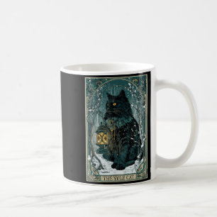 Vintage Creepmas Die Yule-Katze Tarotkarte Dunkle Kaffeetasse