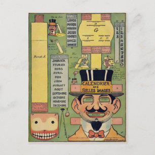 Vintage Creepy Cutout Postkarte